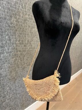 Faherty Raffia Cross Body Bag